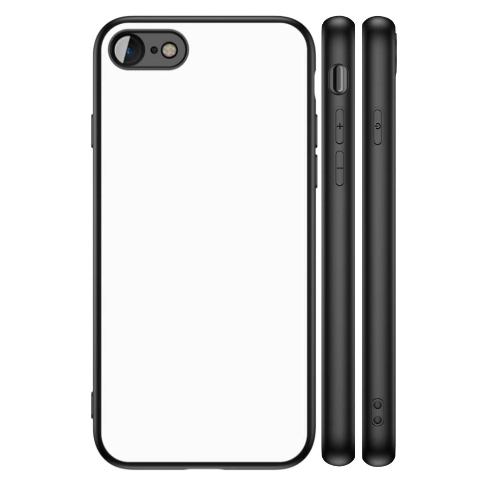 Back Cover iPhone 7/8/SE 2020/SE 2022 Telefoon Hoesje Zwart/wit