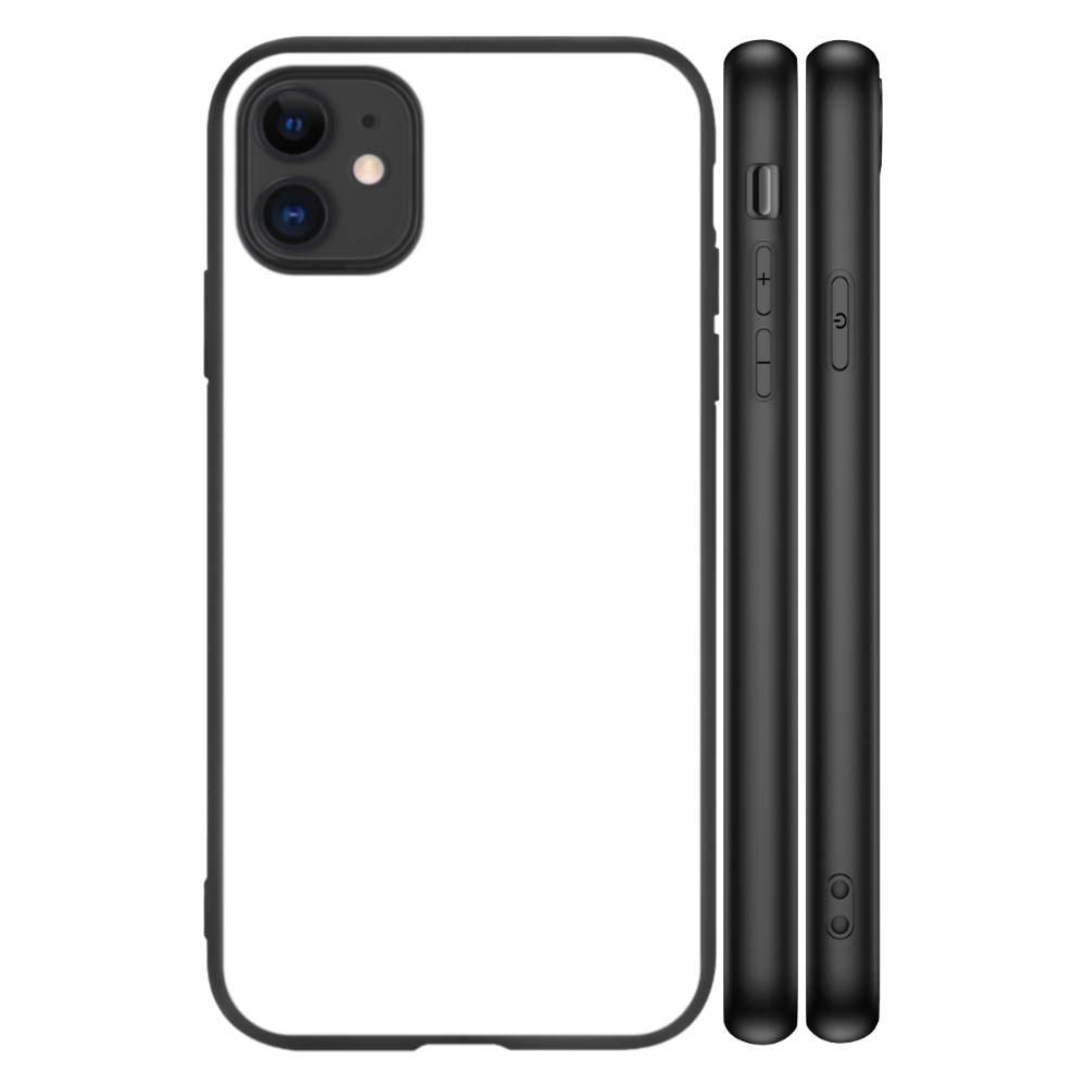 Back Cover iPhone 11 Hoesje Zwart/wit