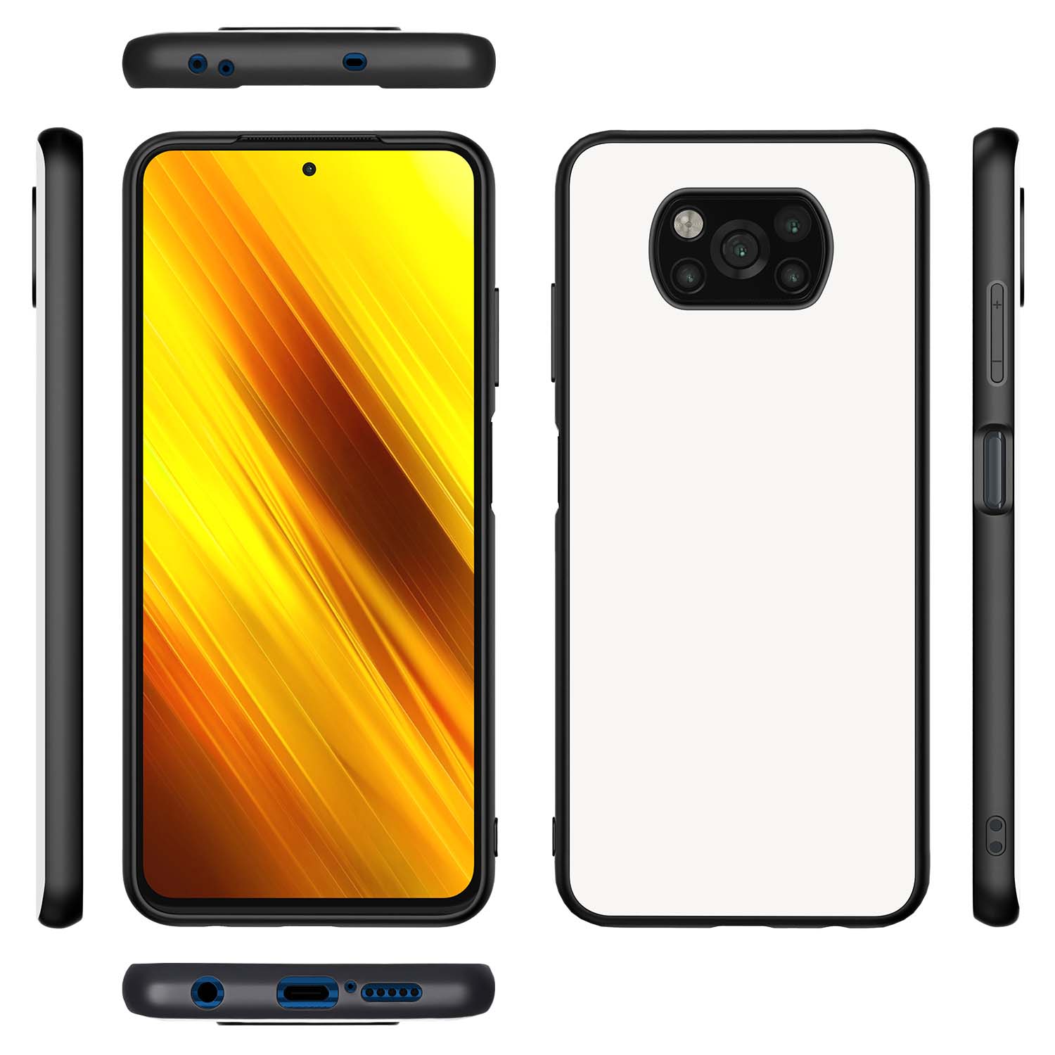 Back Cover Xiaomi Poco X3 | X3 Pro Telefoon Hoesje Zwart/wit