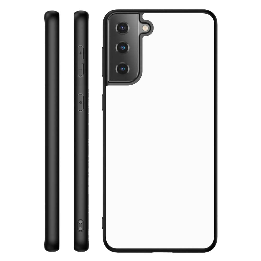 Backcase Samsung Galaxy S21 Plus Telefoonhoesje Zwart/wit