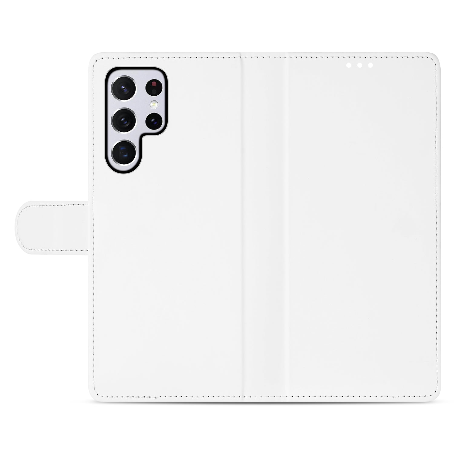 Bookcase Telefoonhoesje Samsung Galaxy S22 Ultra Wit met Pasjeshouder