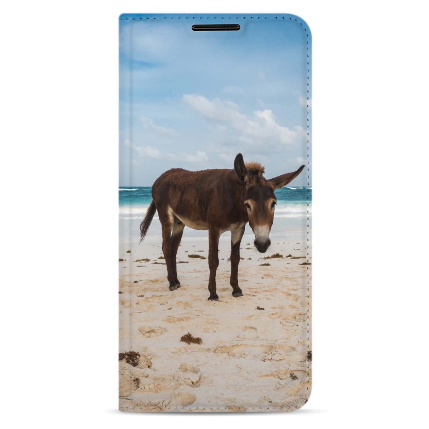 Xiaomi 11T | 11T Pro Zelf Hoesje Maken met Foto's met een afbeelding van een ezel op het strand.