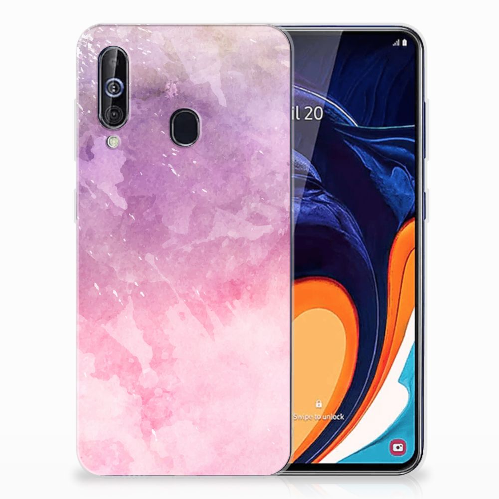 Hoesje maken Samsung Galaxy A60 Pink Purple Paint