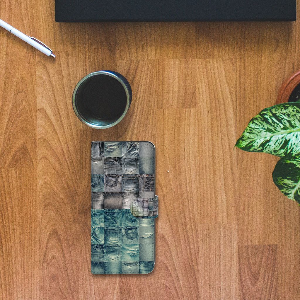 Wallet Case met Pasjes Samsung Galaxy S21 Ultra Spijkerbroeken