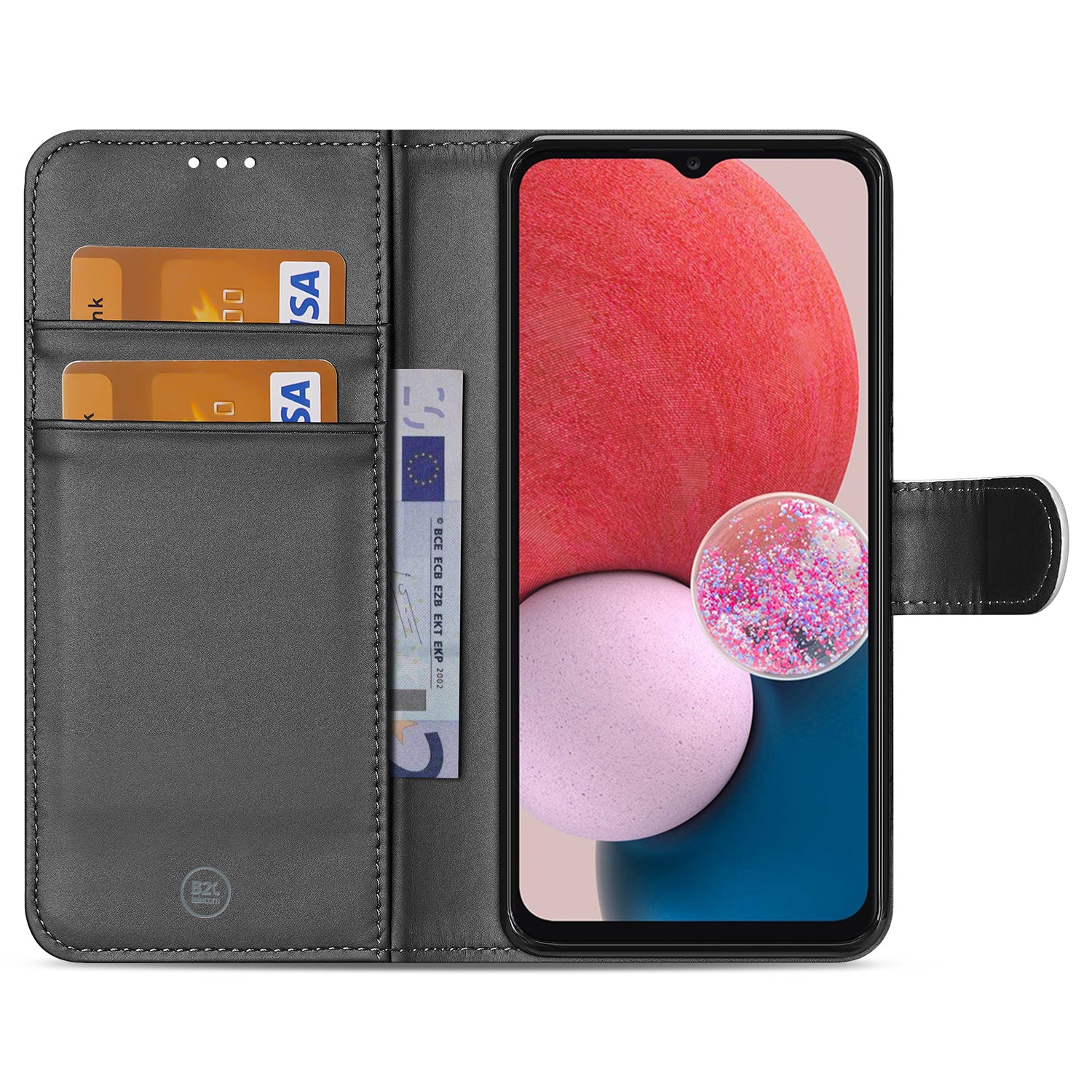 Book Case Telefoonhoesje Samsung Galaxy A13 (4G) Wit met Pasjeshouder