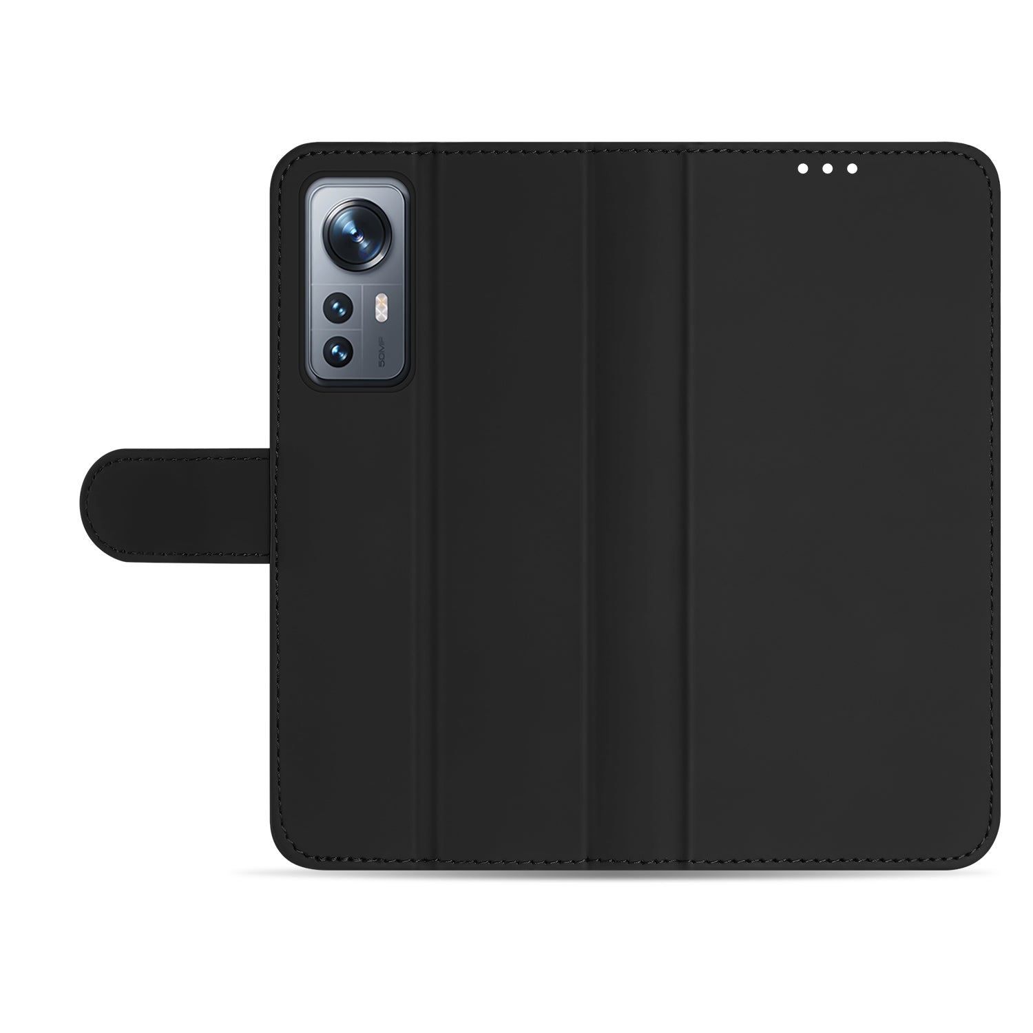 Xiaomi 12 | 12X Boekhoesje Zwart met Stand Case