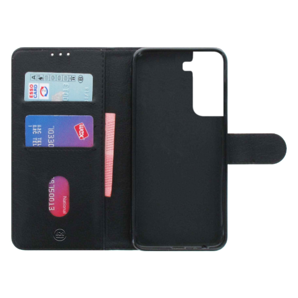 Book Case Telefoonhoesje voor de Samsung Galaxy S21 FE Zwart met Pasjeshouder