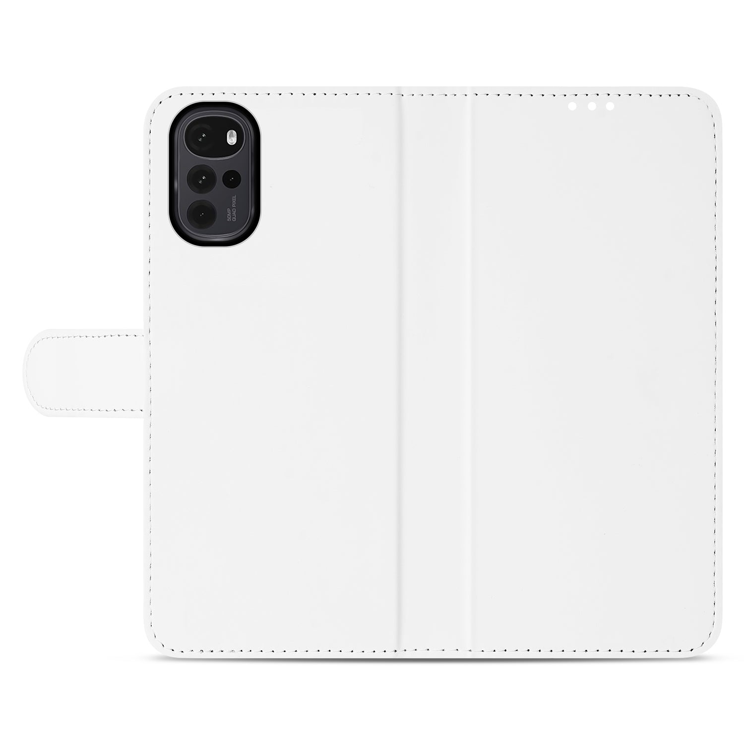 Book Case Telefoonhoesje voor de Motorola Moto G22 Wit met Pasjeshouder