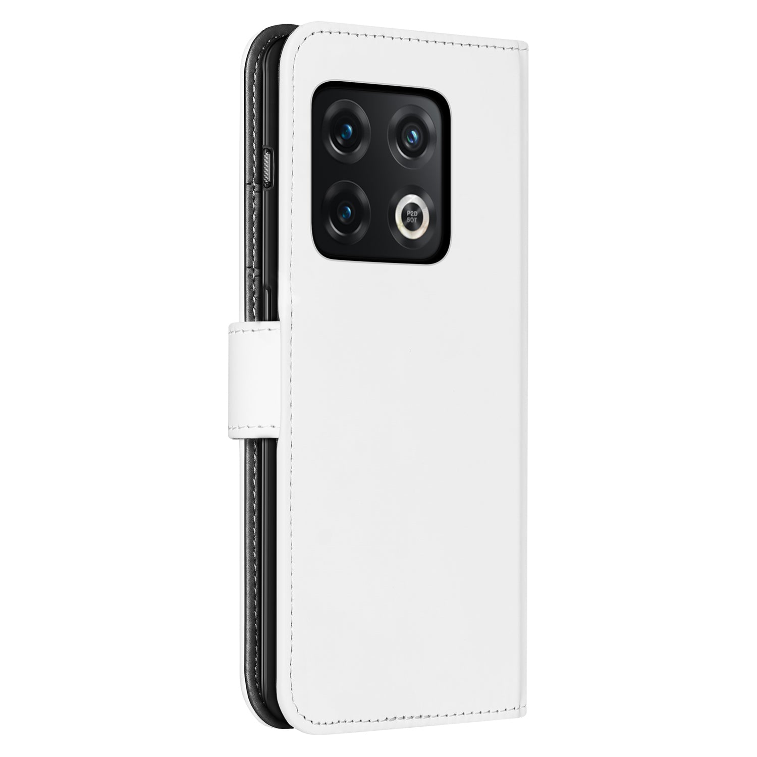Book Case Telefoonhoesje voor de OnePlus 10 Pro Wit met Pasjeshouder