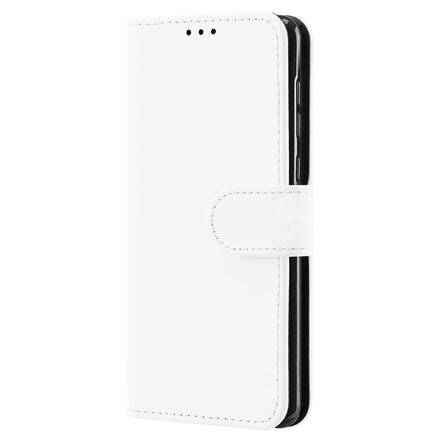 Bookcase Motorola One Action Hoesje Wit met Pasjeshouder