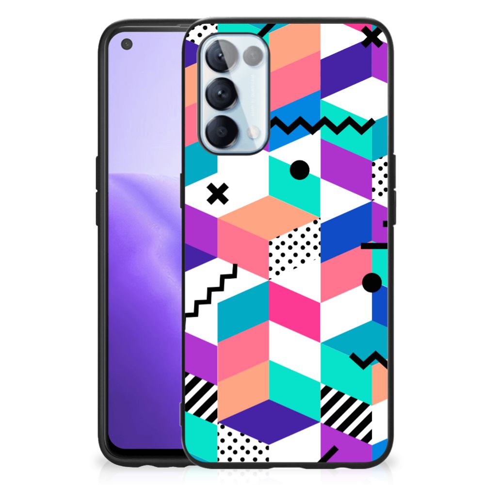 OPPO Reno5 5G | Find X3 Lite Backcover Blokken Kleurrijk