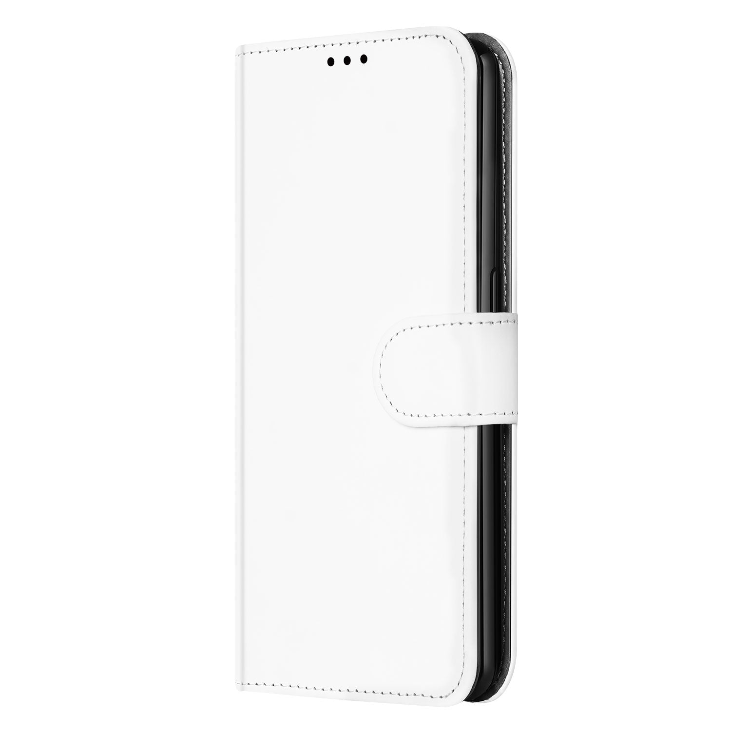Book Case Telefoonhoesje voor de OPPO Reno 8 Lite Wit met Pasjeshouder