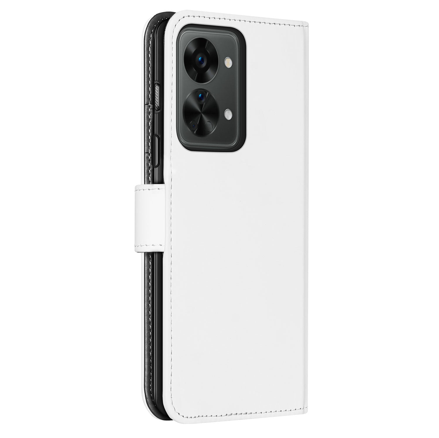 Book Case Telefoonhoesje voor de OnePlus Nord 2T Wit met Pasjeshouder