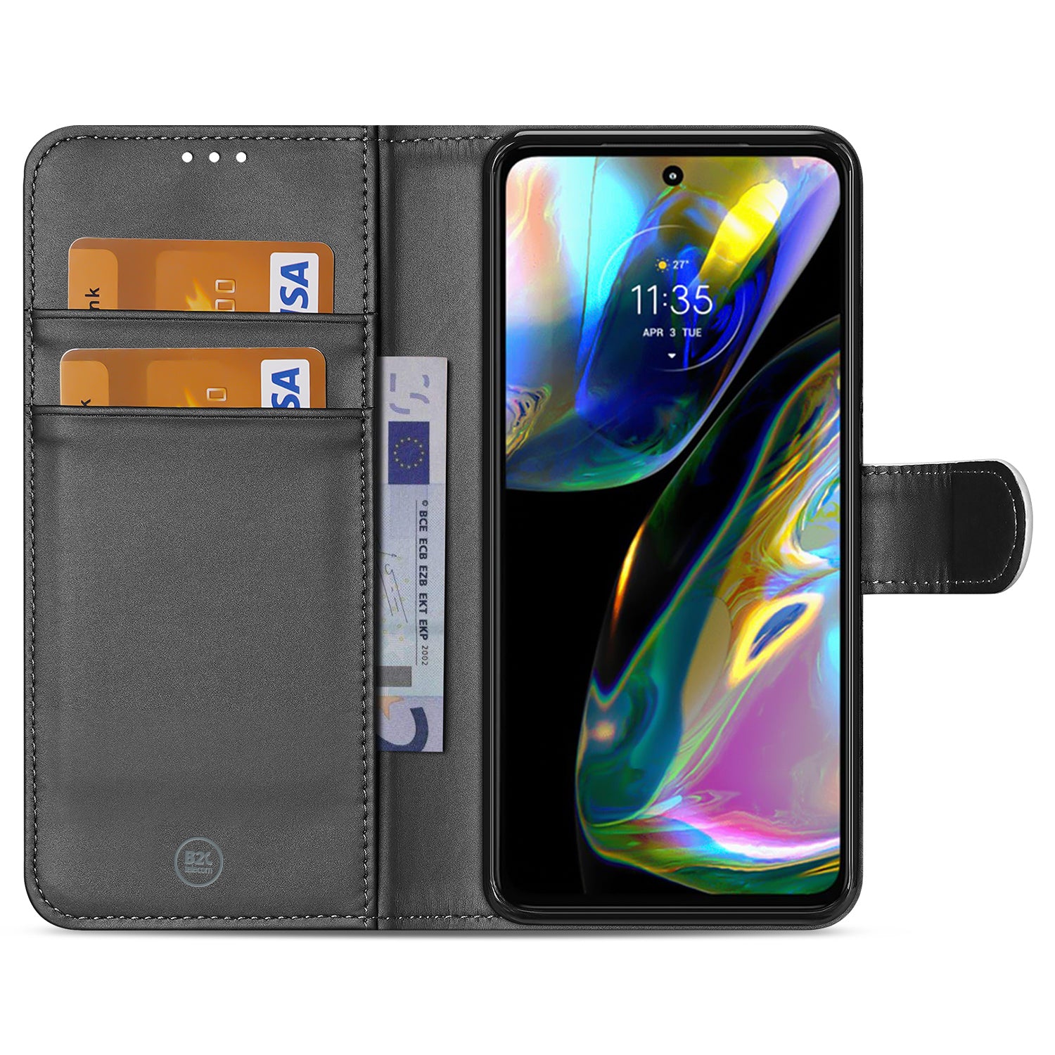 Book Case Telefoonhoesje voor de Motorola Moto G52 | G82 Wit met Pasjeshouder