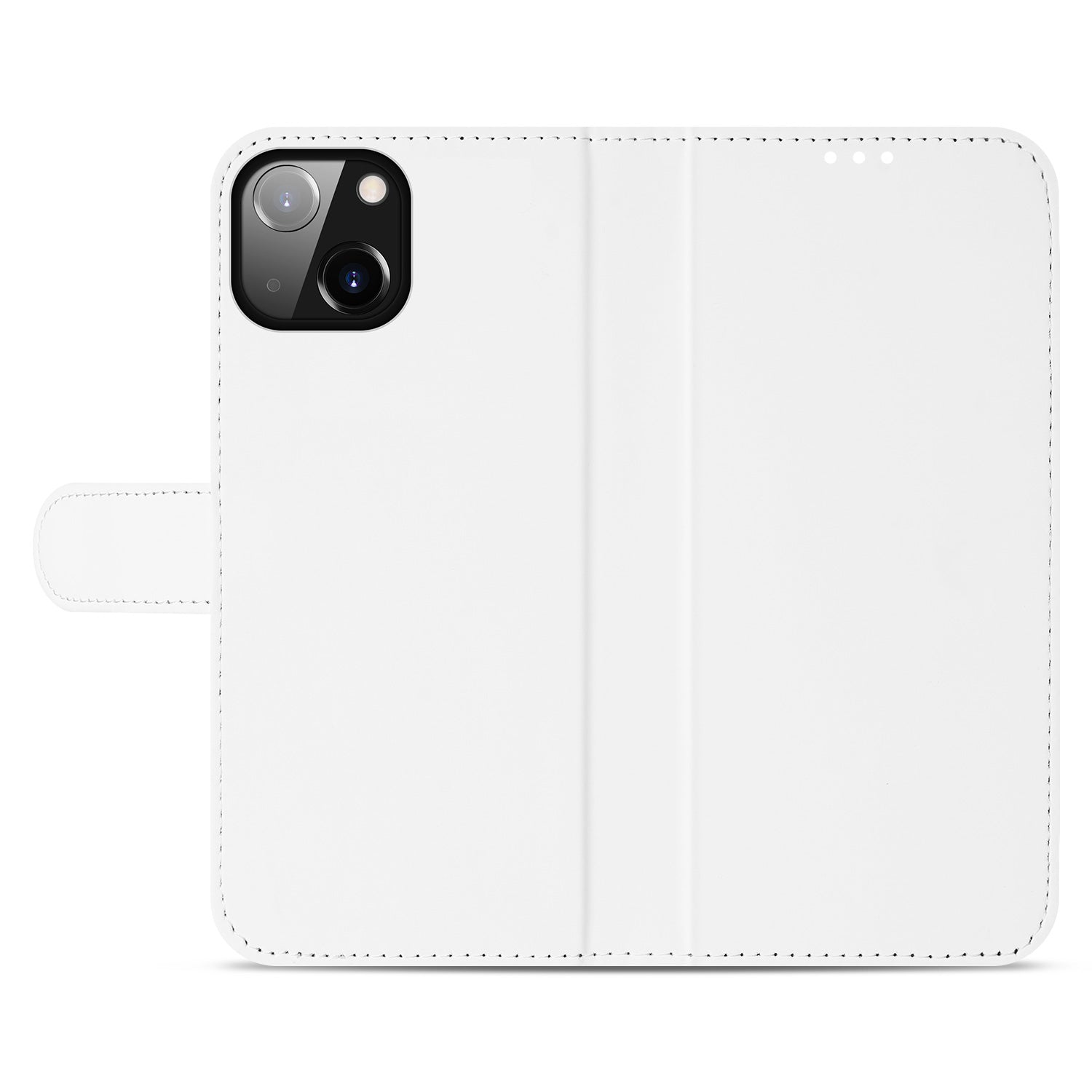 Book Case Telefoonhoesje voor de iPhone 14 Wit met Pasjeshouder