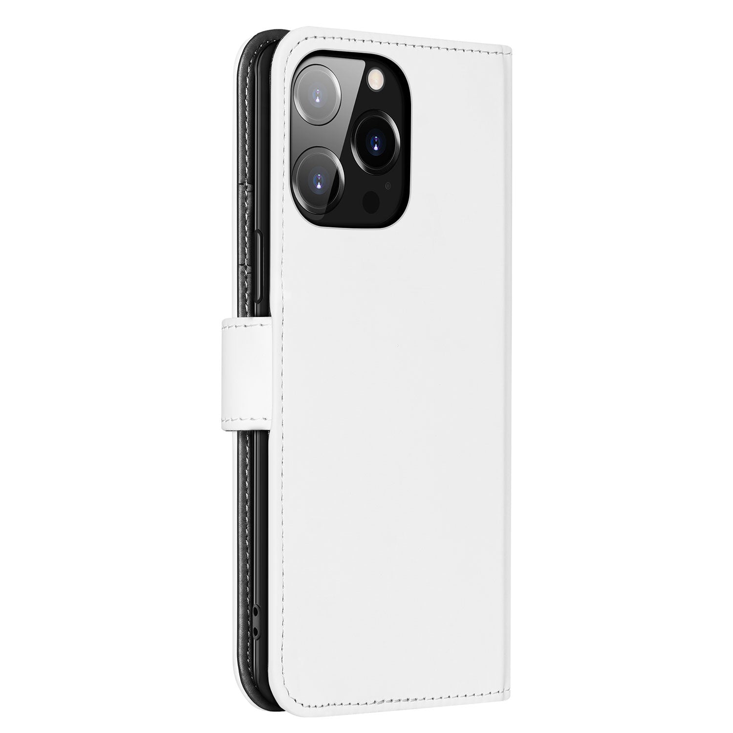Book Case Telefoonhoesje voor de iPhone 14 Pro Max Hoesje Wit met Pasjeshouder