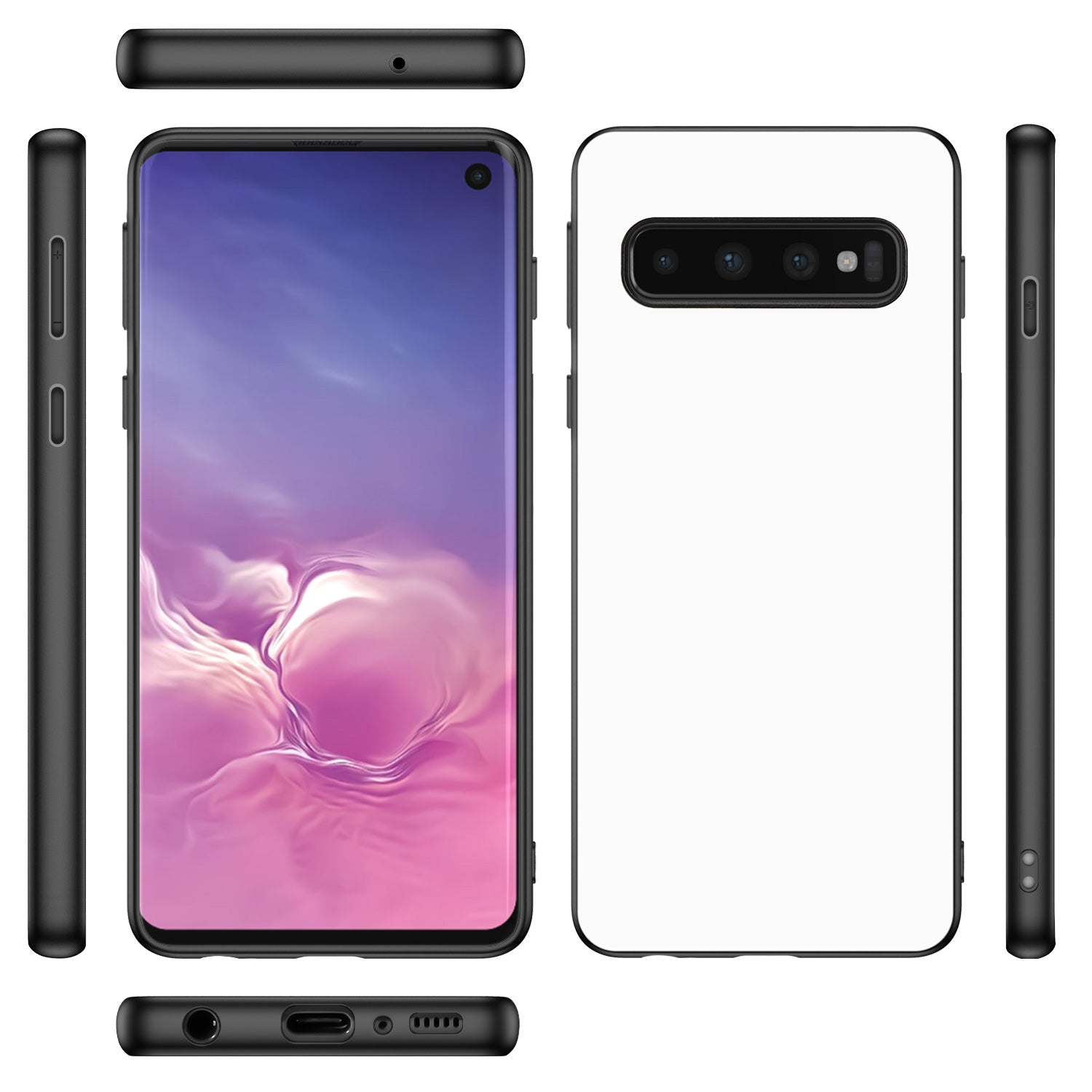 Samsung Galaxy S10 Hoesje TPU Gripcase Zwart/wit