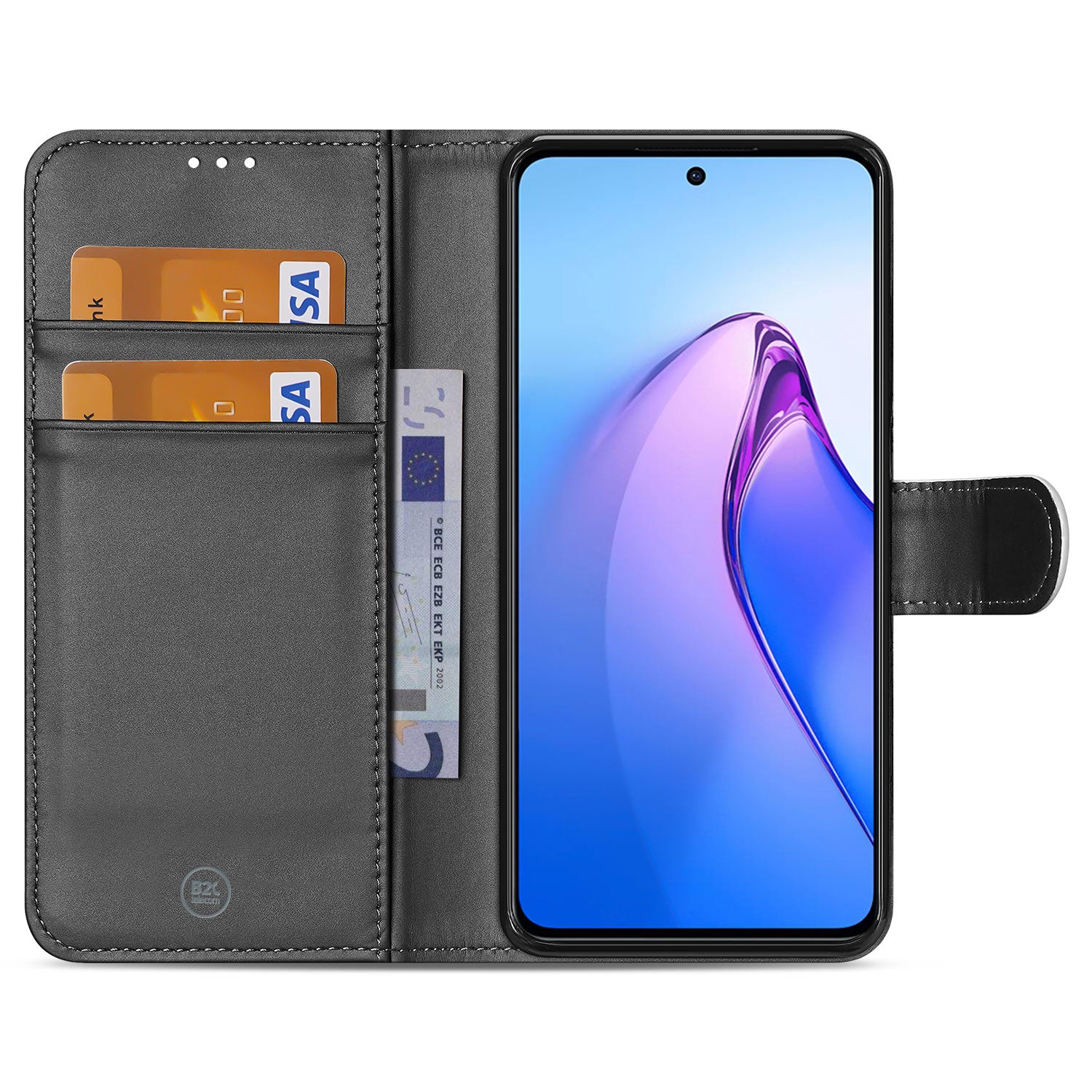 Book Case Hoesje voor de OPPO Reno8 Pro Wit met Pasjeshouder