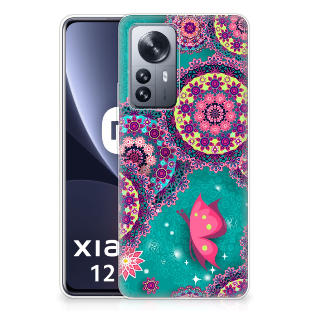 Xiaomi 12 Pro Hoesje maken Cirkels en Vlinders B2C Telecom