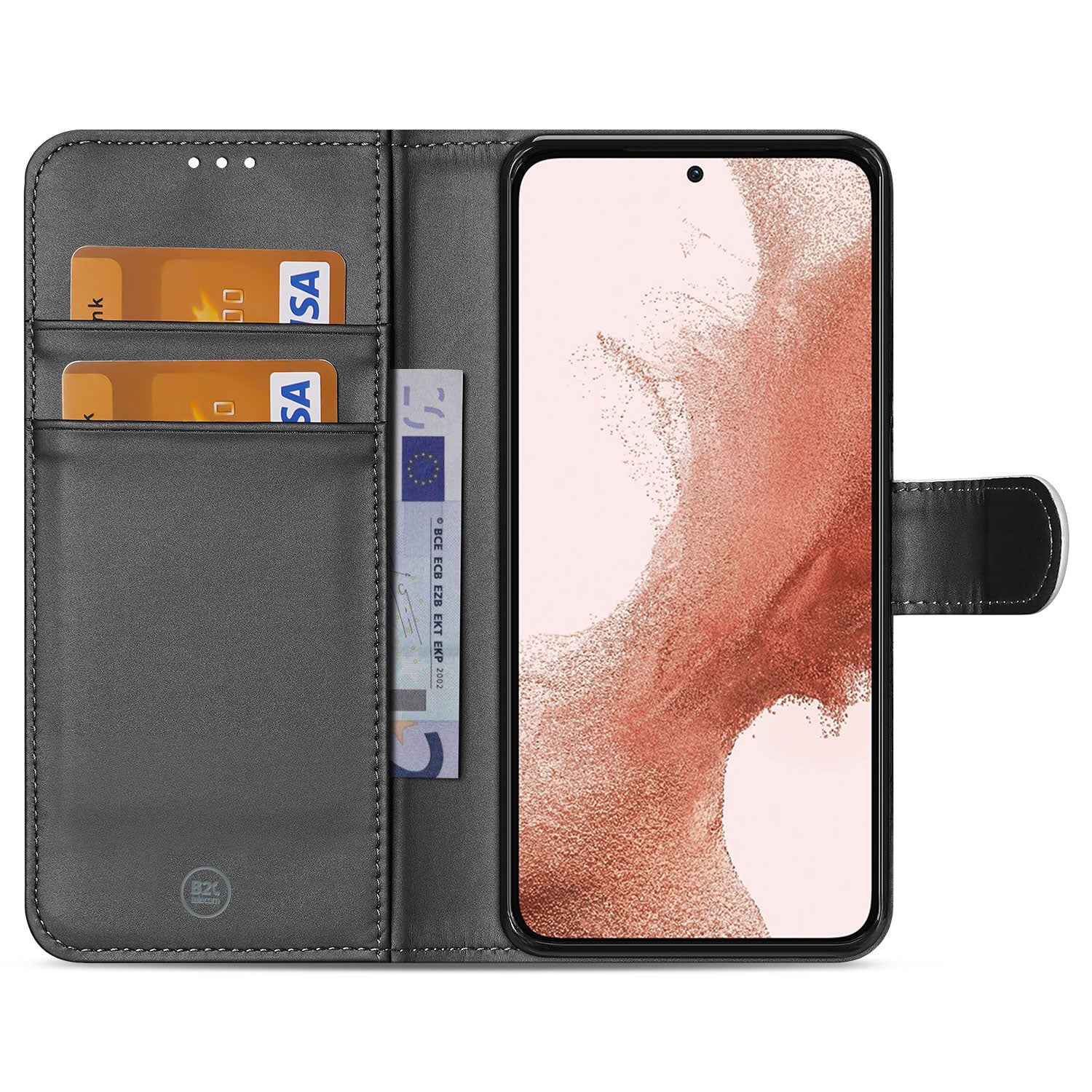 Book Case Hoesje voor de Samsung Galaxy S23 Wit met Pasjeshouder
