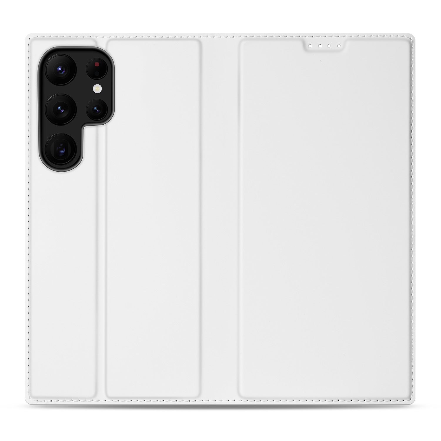 Stand Case Hoesje voor de Samsung Galaxy S23 Ultra Wit met Pashouder