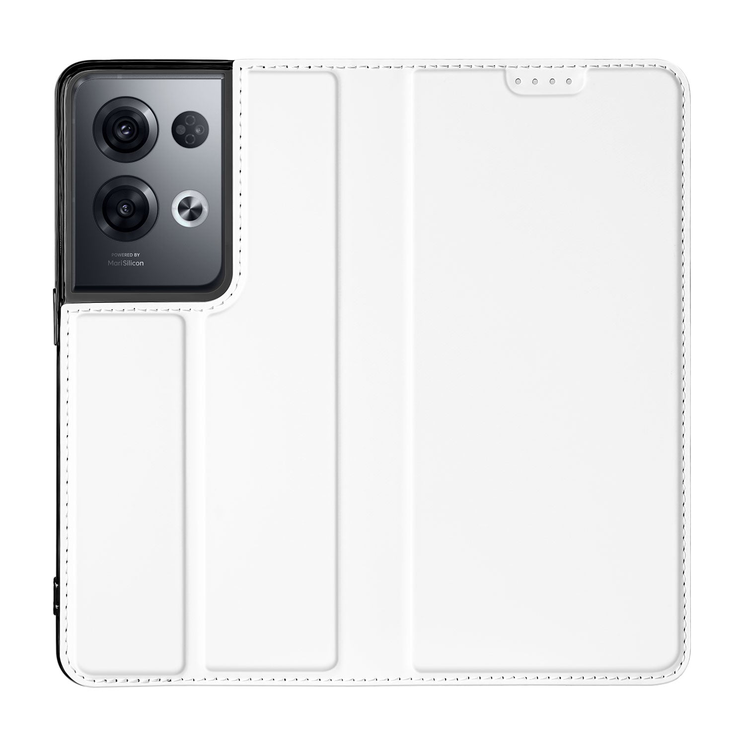 Stand Case Hoesje voor de OPPO Reno8 Pro Wit met Pashouder