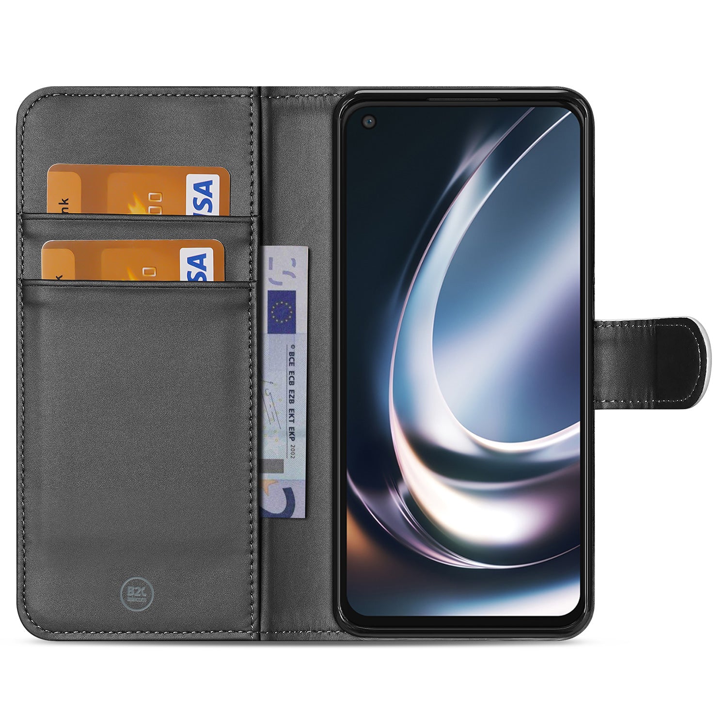 Book Case Telefoonhoesje voor de OnePlus Nord CE 2 Lite Wit met Pasjeshouder