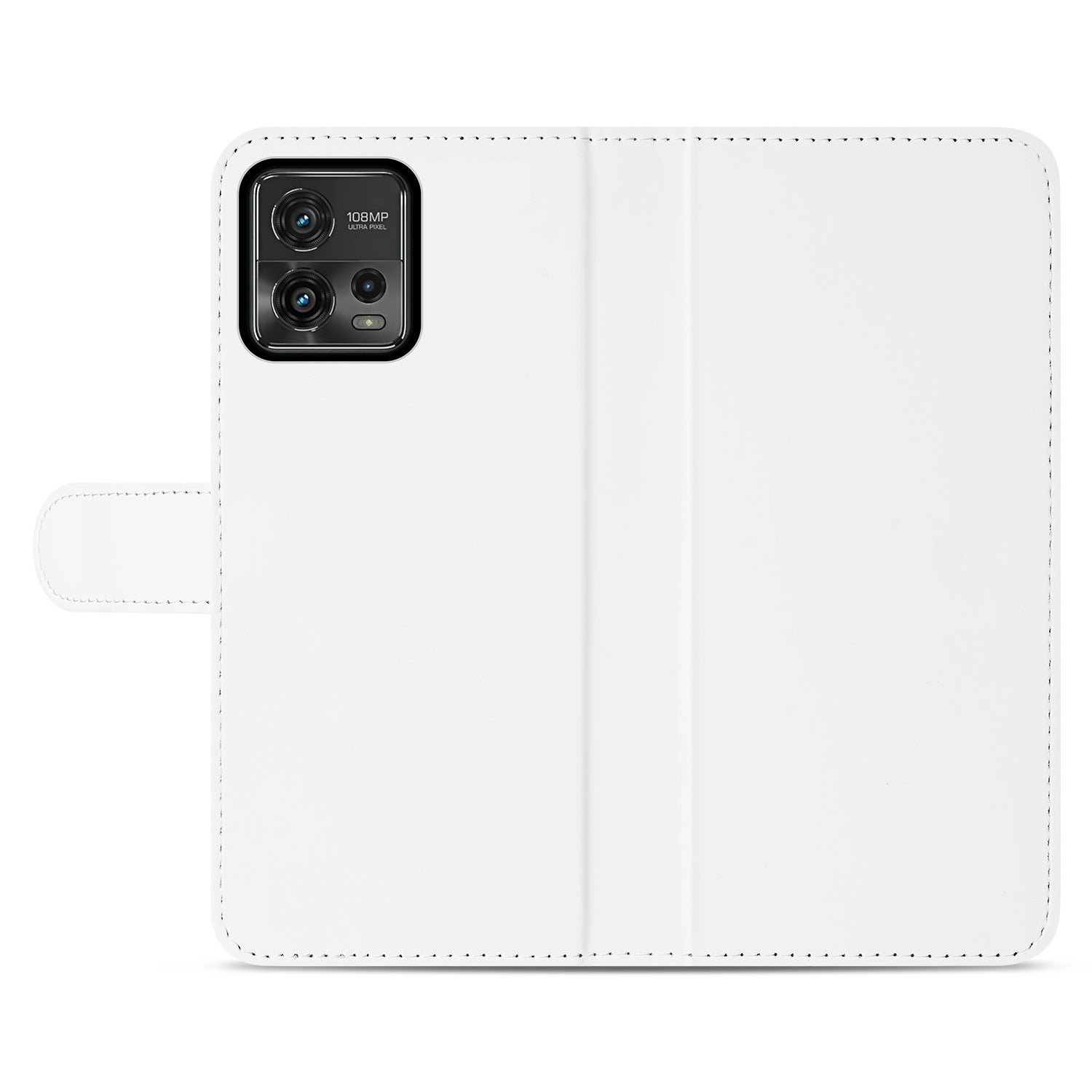 Book Case Telefoonhoesje voor de Motorola Moto G72 Wit met Pasjeshouder