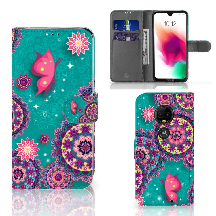 Motorola Moto G7 | G7 Plus Hoesje Cirkels en Vlinders