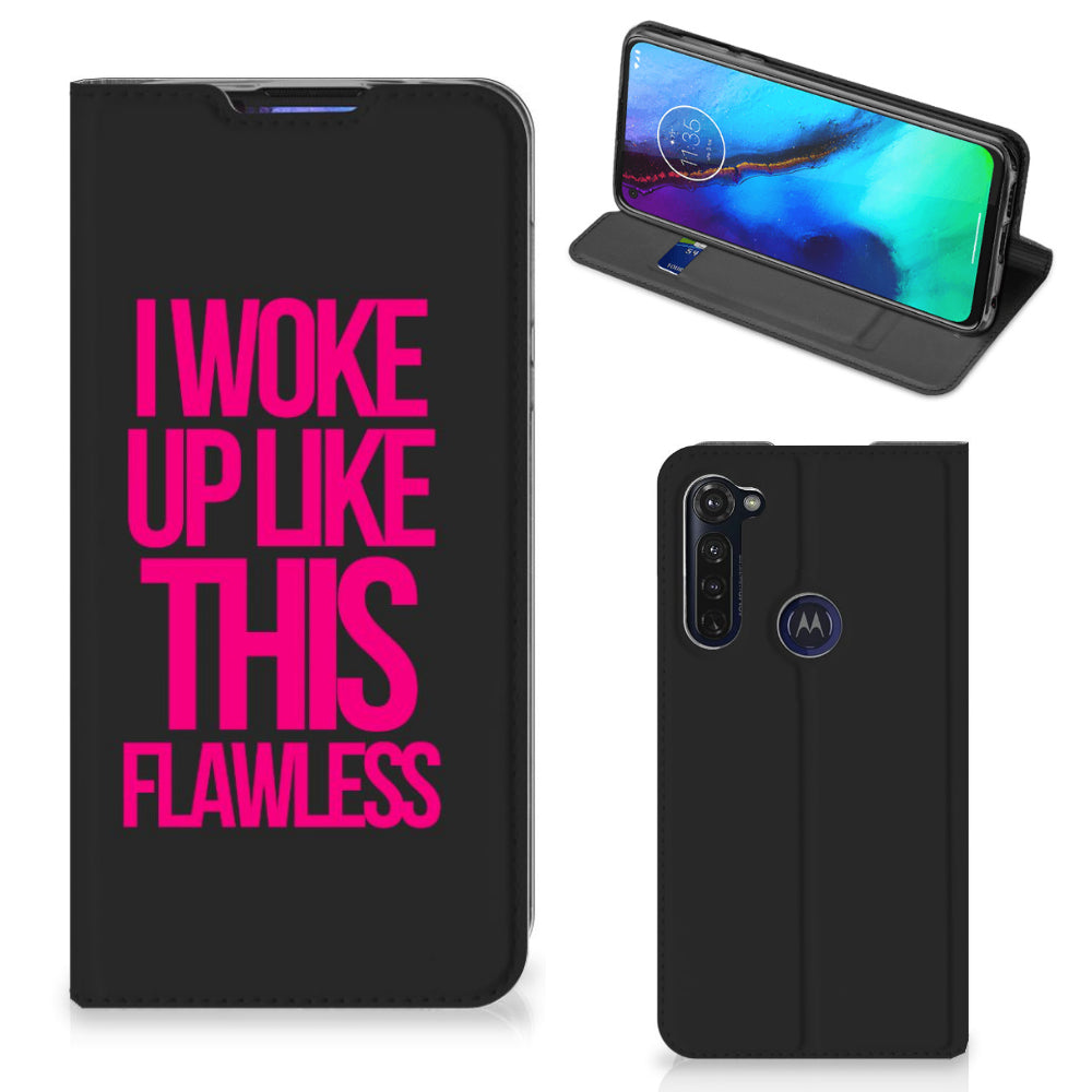Motorola Moto G Pro Hoesje met tekst Woke Up - Origineel Cadeau Zelf Maken