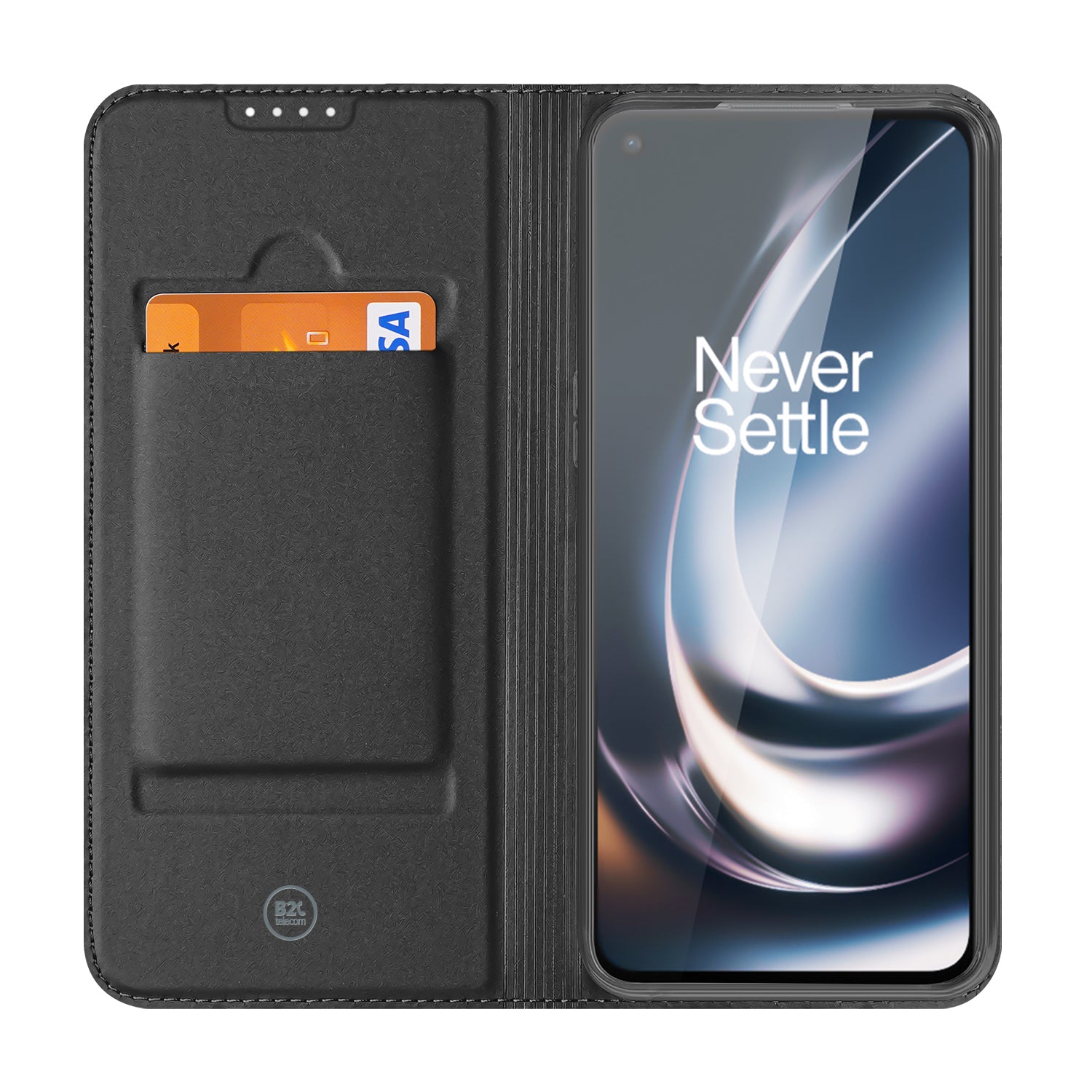 Stand Case Hoesje voor de OnePlus Nord CE 2 Lite 5G Wit met Pashouder
