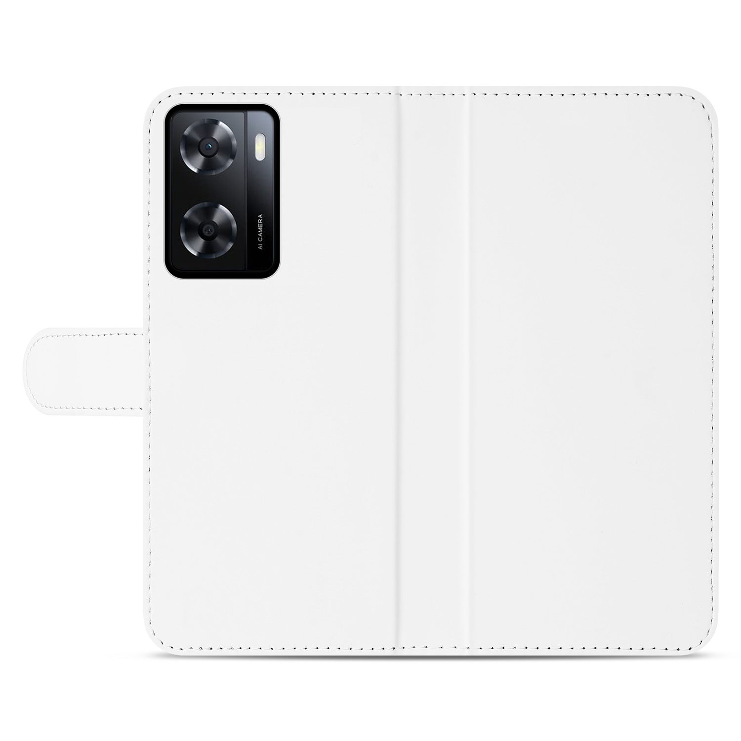 Book Case Telefoonhoesje voor de OPPO A57 | A57s | A77 4G Wit met Pasjeshouder