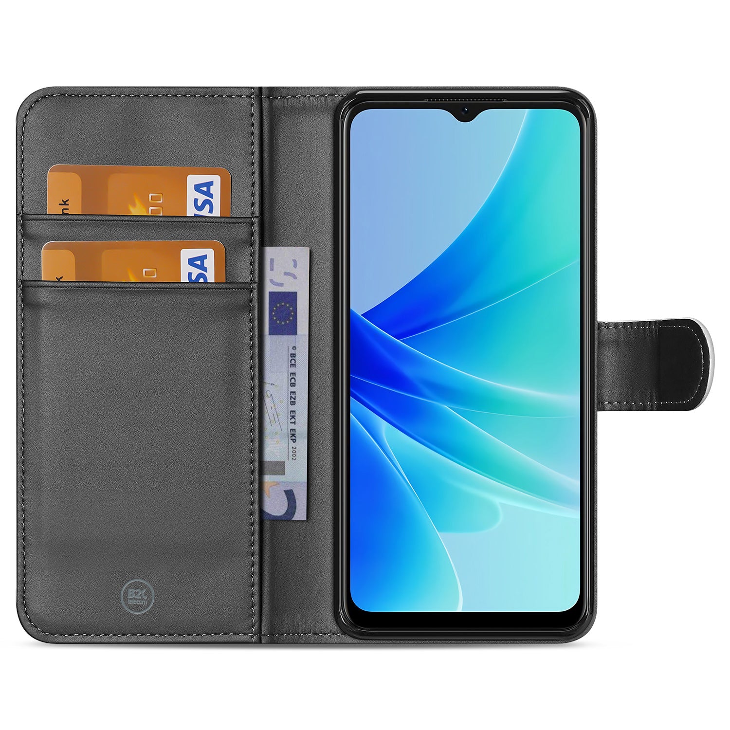 Book Case Telefoonhoesje voor de OPPO A57 | A57s | A77 4G Wit met Pasjeshouder