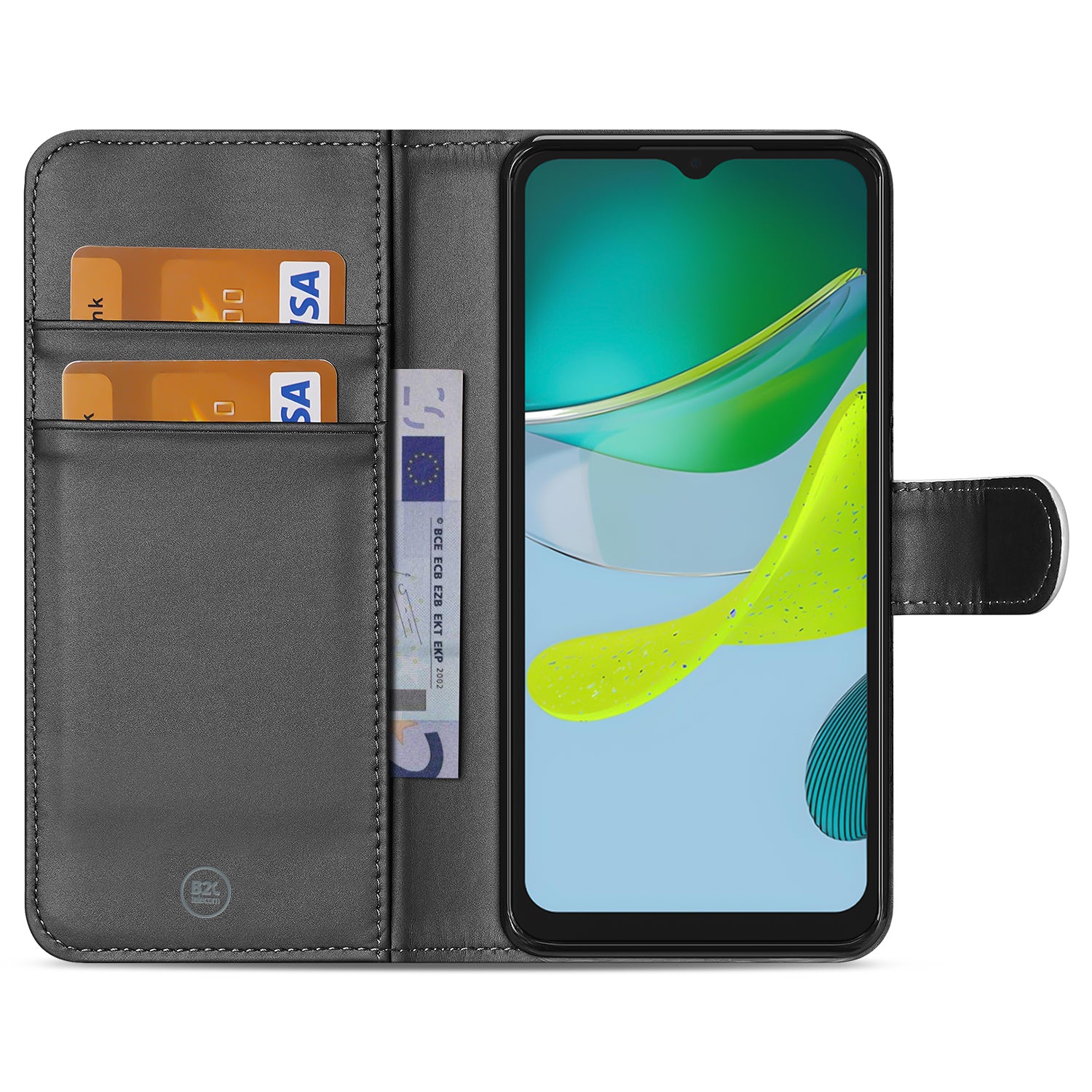 Book Case Telefoonhoesje voor de Motorola Moto E13 4G Wit met Pasjeshouder