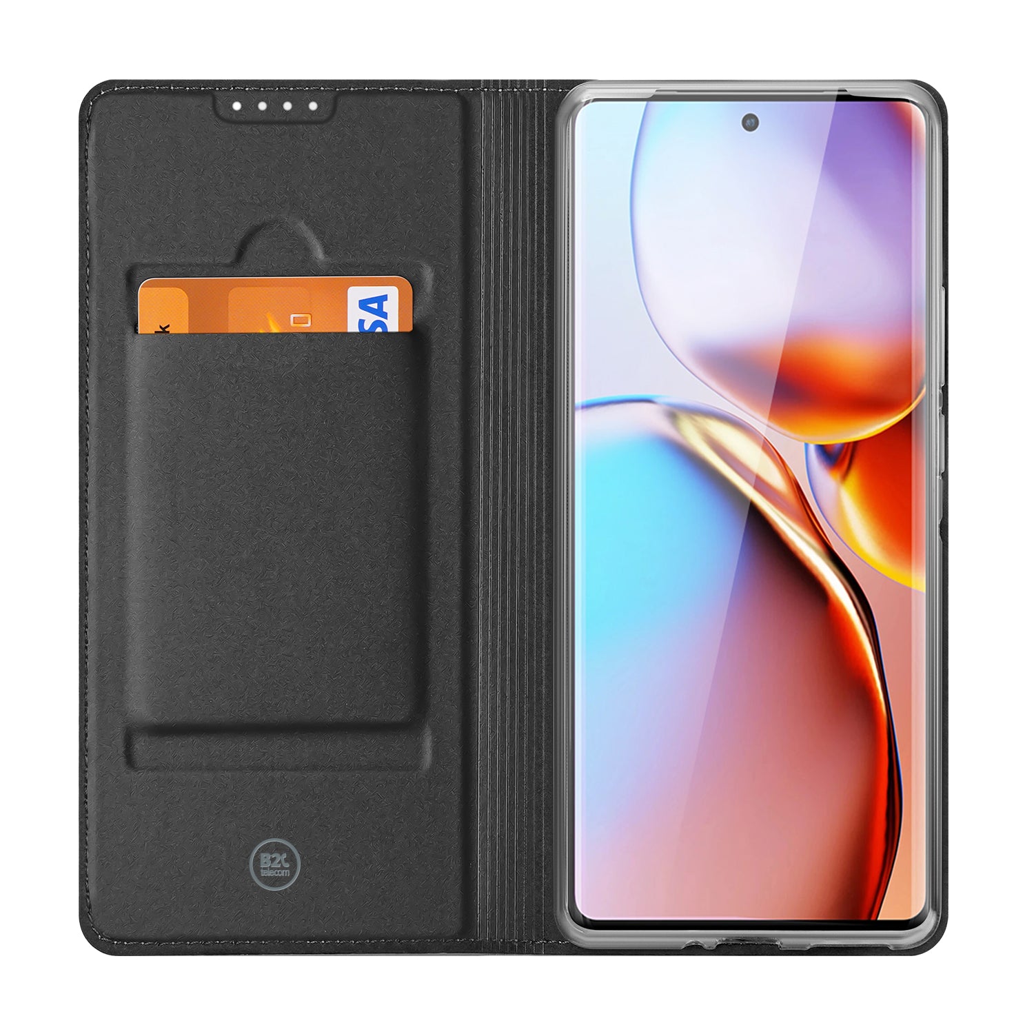 Stand Case Hoesje voor de Motorola Edge 40 Pro Wit met Pashouder