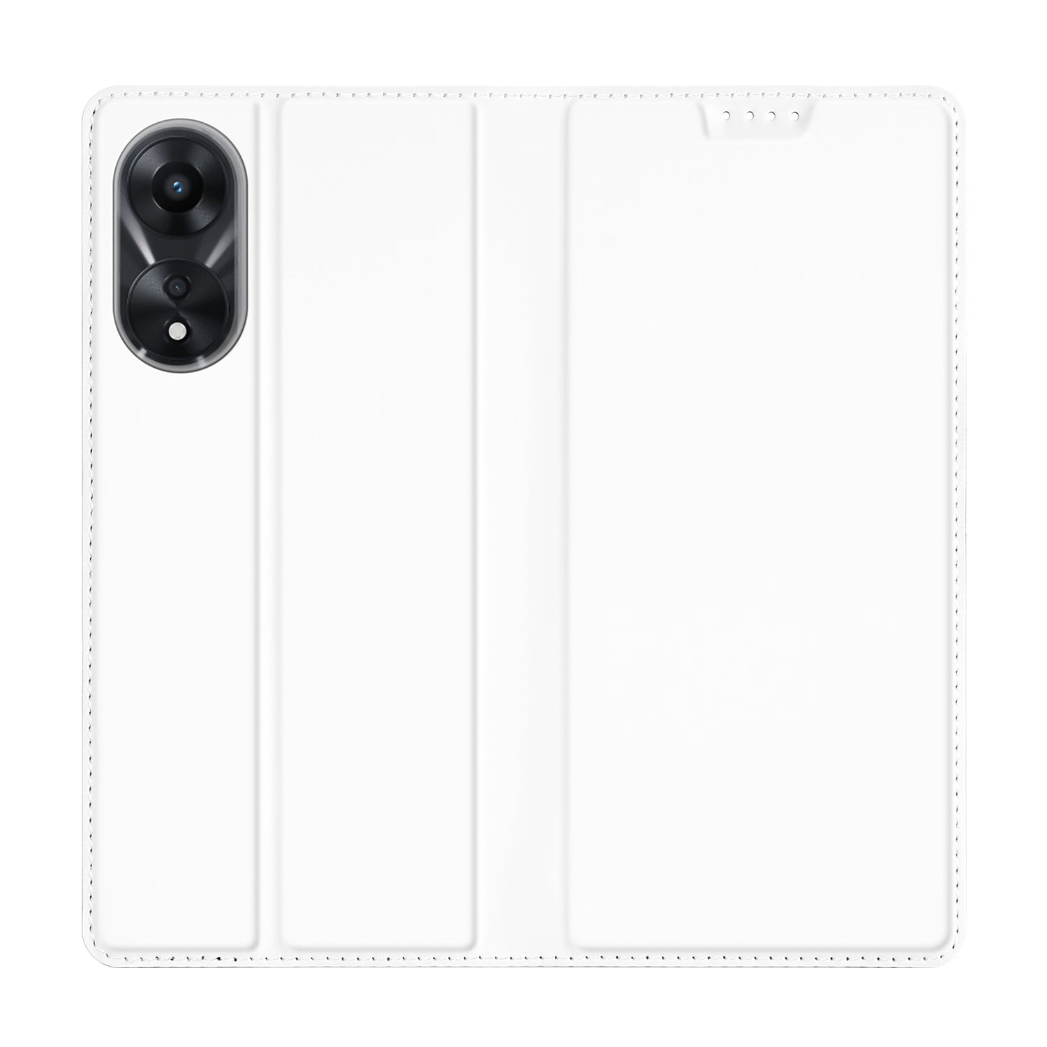 Stand Case Hoesje voor de OPPO A78 Wit met Pashouder