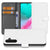 Book Case Telefoonhoesje voor de Samsung Galaxy M54 Wit met Pasjeshouder