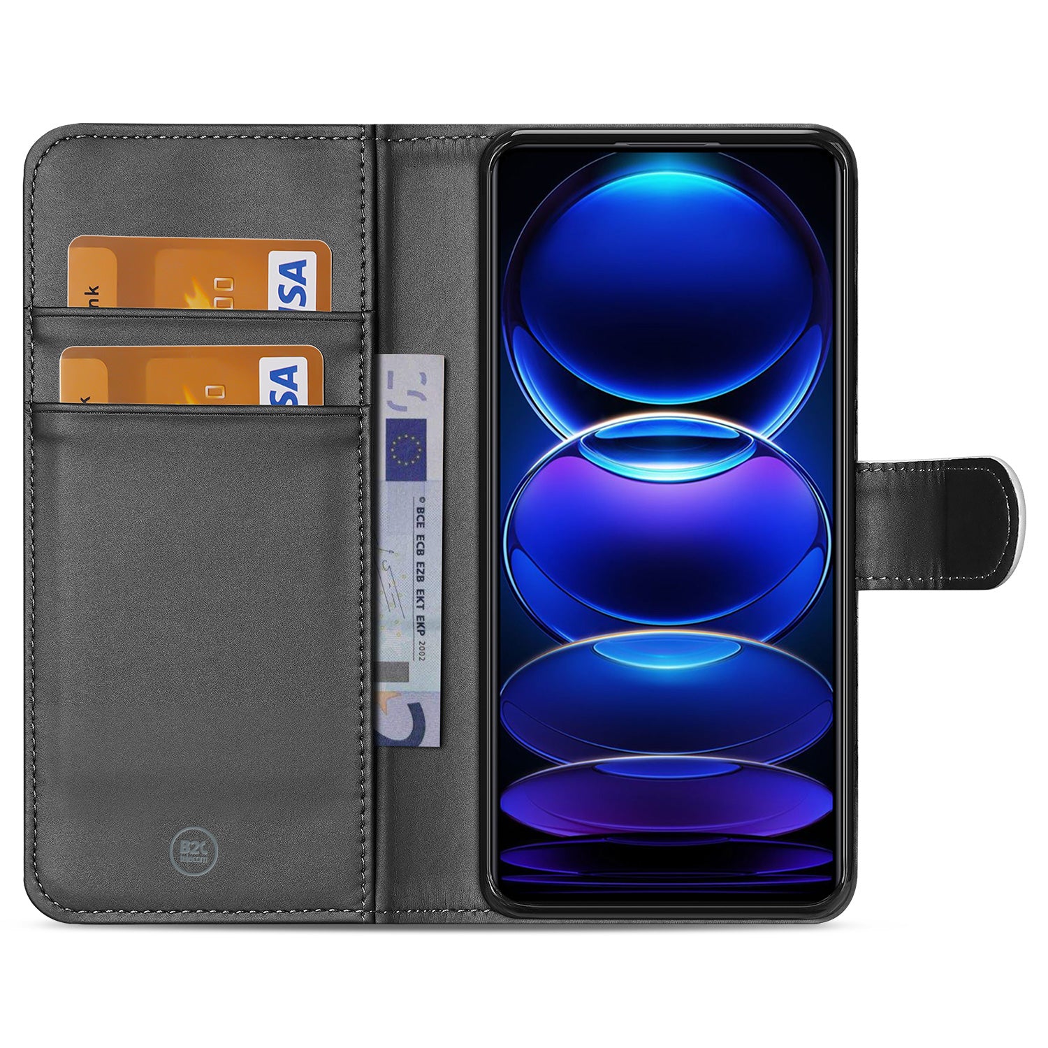 Book Case Hoesje voor de Xiaomi Redmi Note 12 5G | Poco X5 Wit met Pasjeshouder