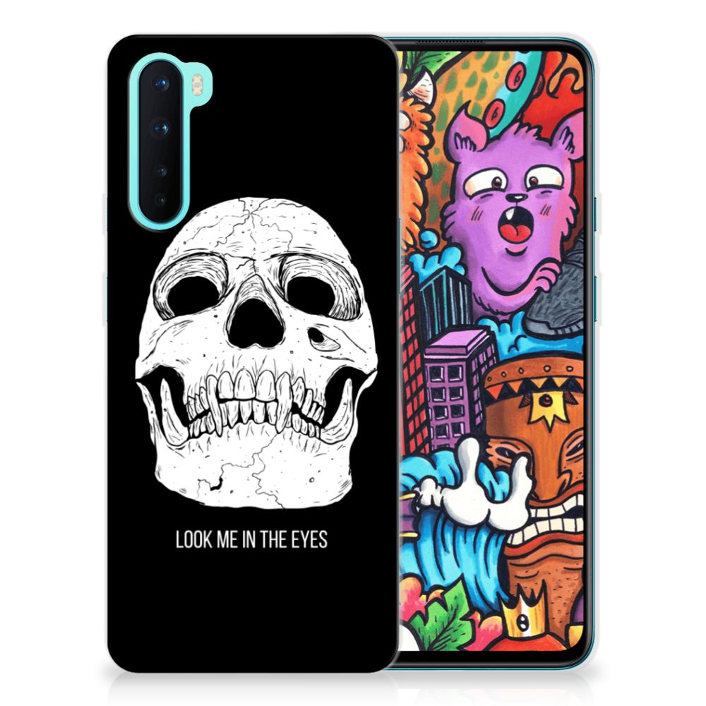 Silicone Back Case OnePlus Nord Skull Eyes