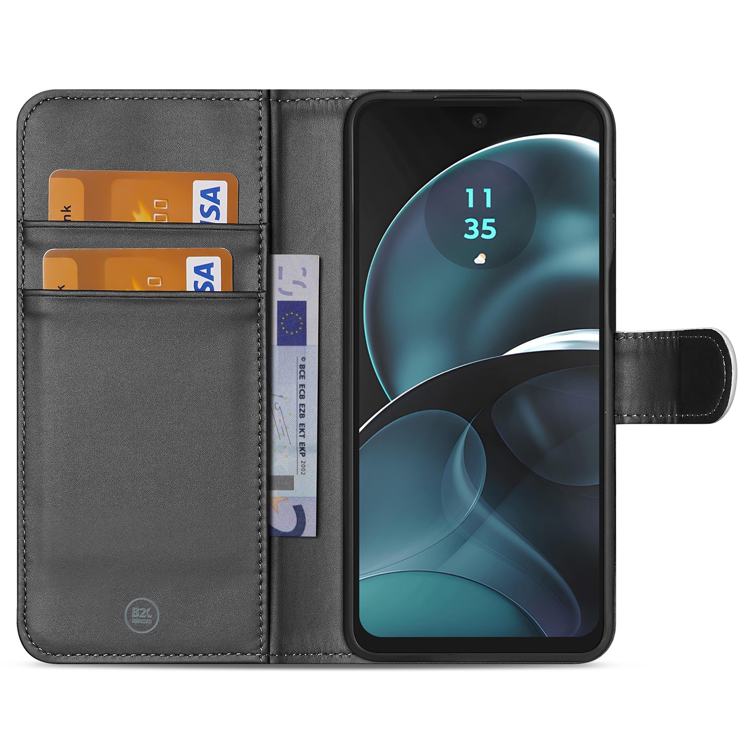 Book Case Telefoonhoesje voor de Motorola Moto G14 Wit met Pasjeshouder