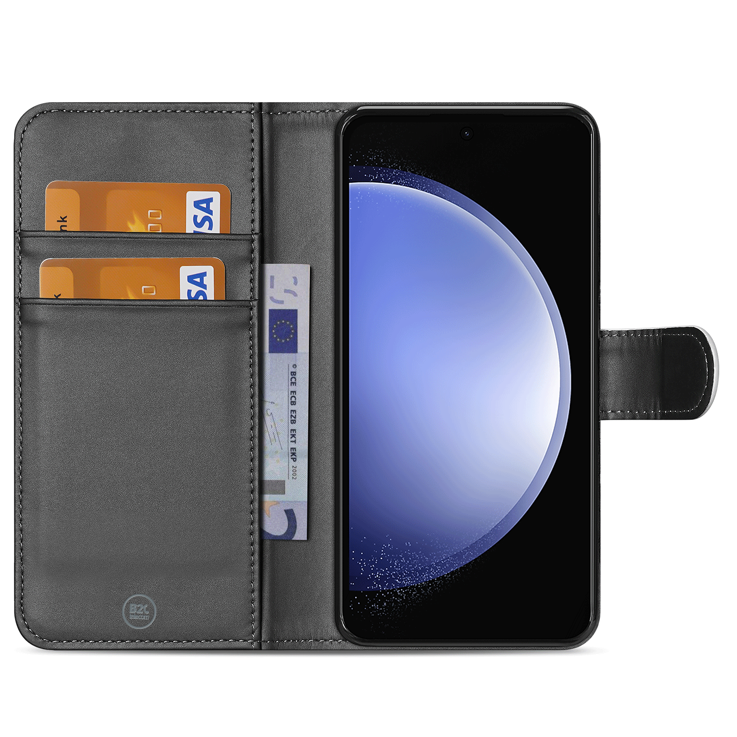 Book Case Telefoonhoesje voor de Samsung Galaxy S23 FE Wit met Pasjeshouder