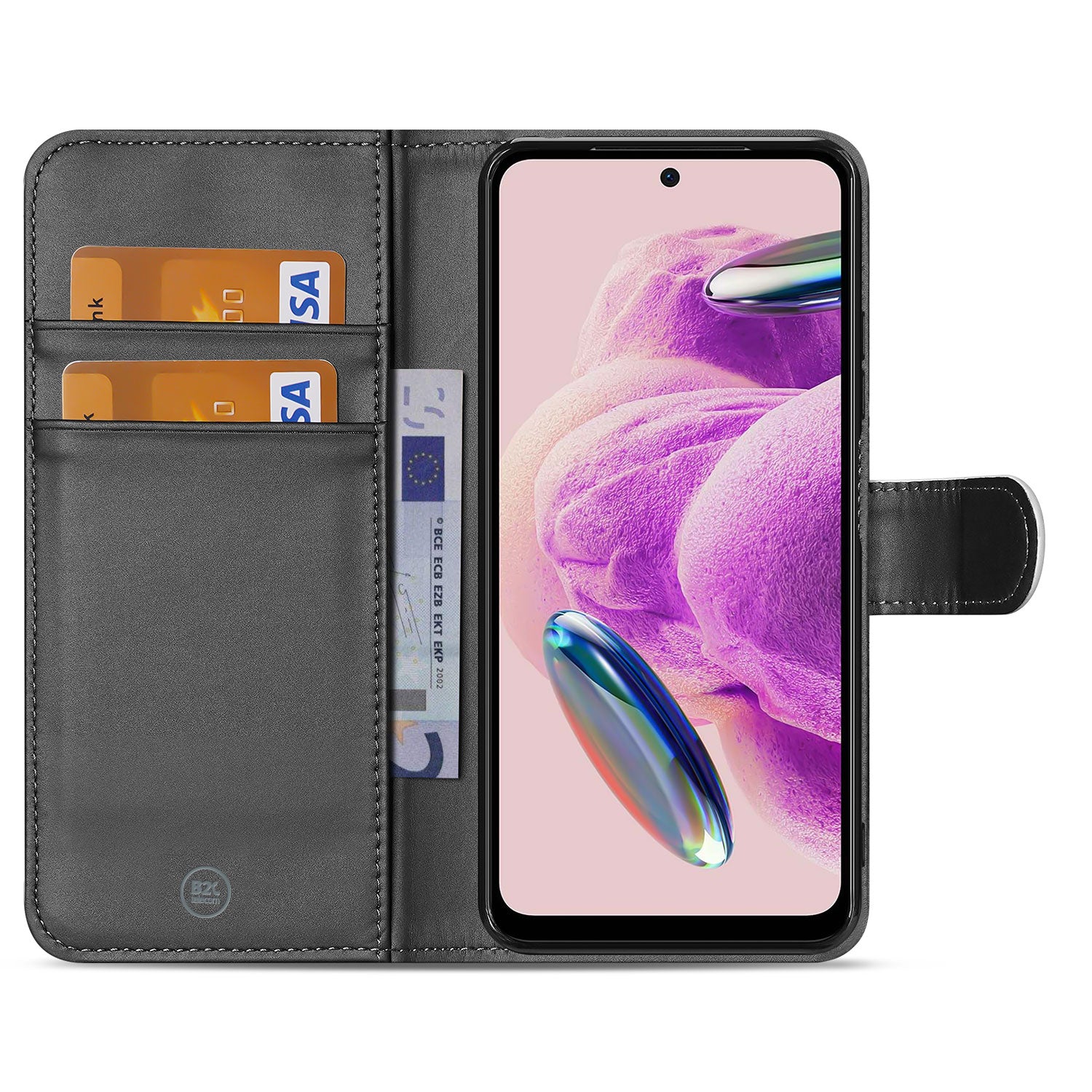 Book Case Telefoonhoesje voor de Xiaomi Redmi Note 12S Wit met Pasjeshouder