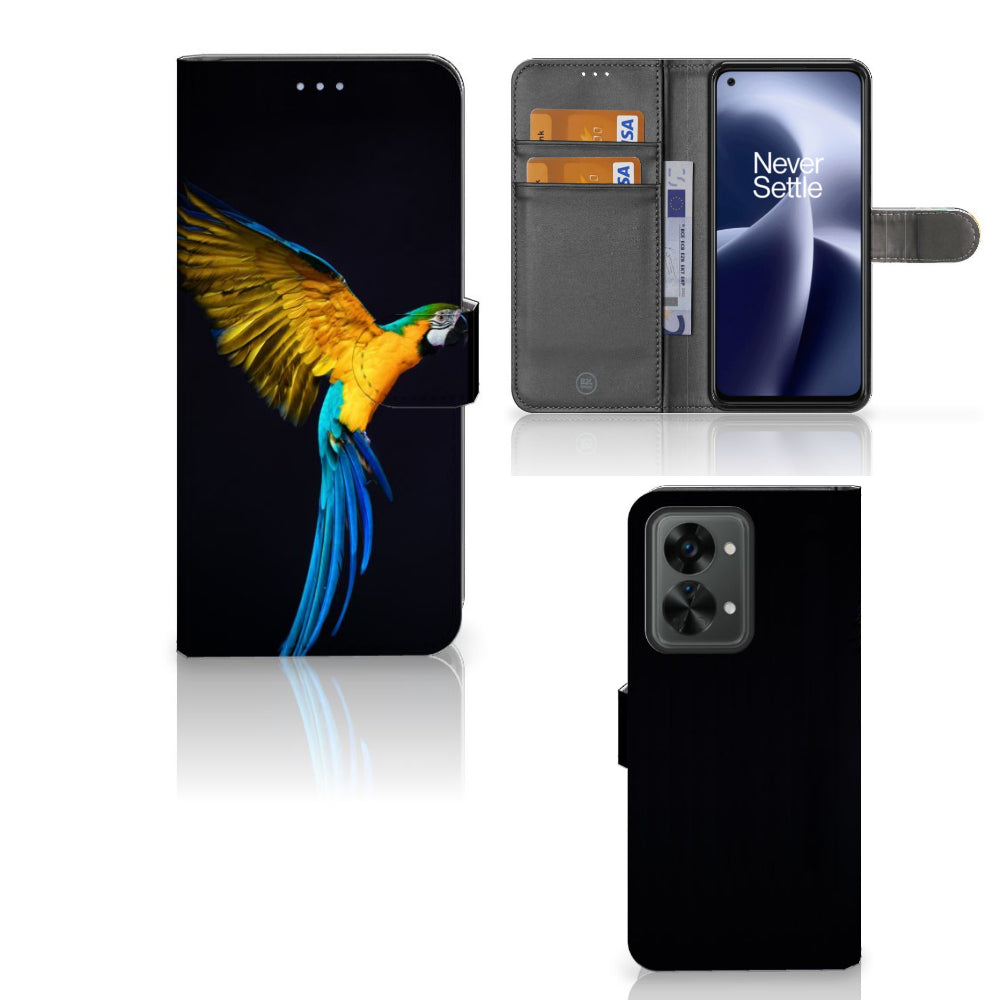 OnePlus Nord 2T Telefoonhoesje met Pasjes Papegaai