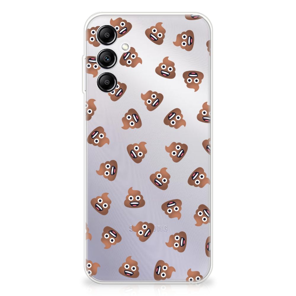 TPU bumper voor Samsung Galaxy A14 5G Poep Emojis met een patroon van poep emoji's op de achterkant.