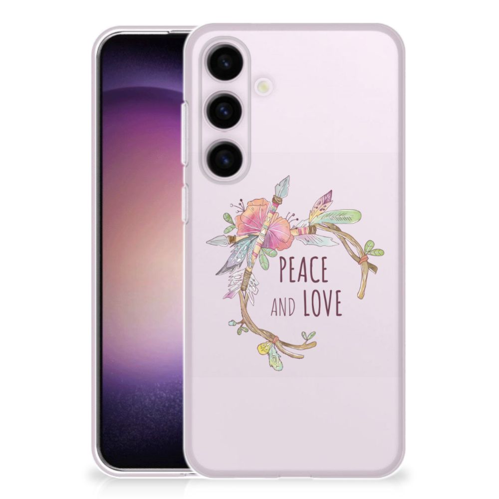 Samsung Galaxy S24 Telefoonhoesje met Naam Boho Text