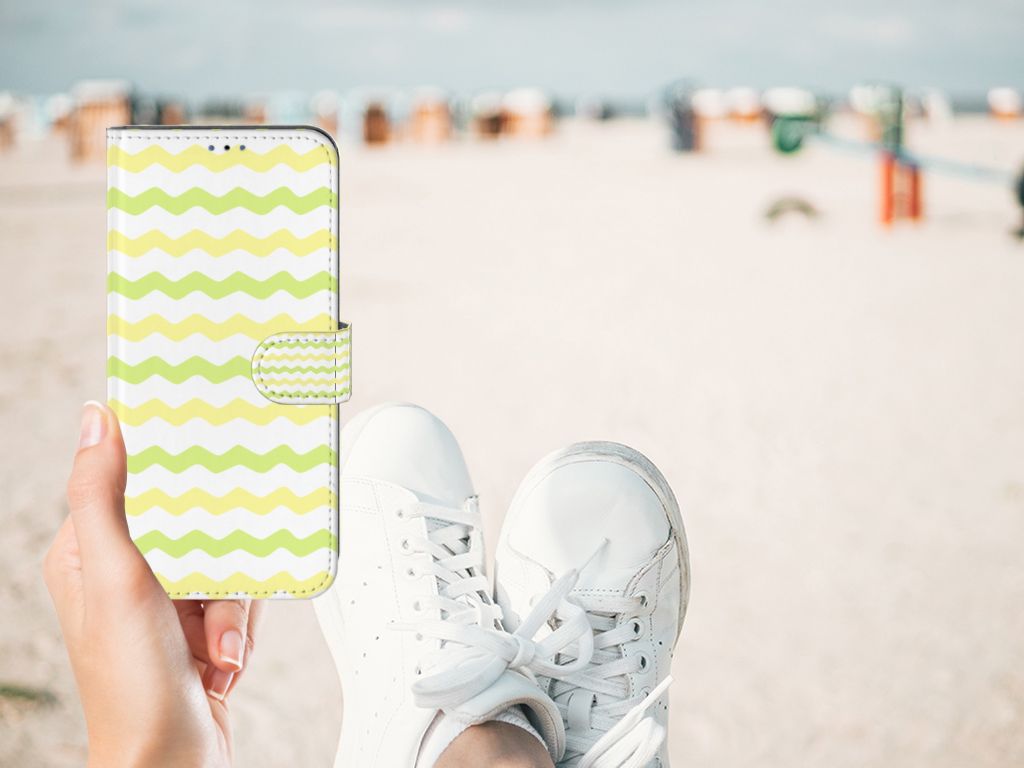 Samsung Galaxy A03s Telefoon Hoesje Waves Yellow