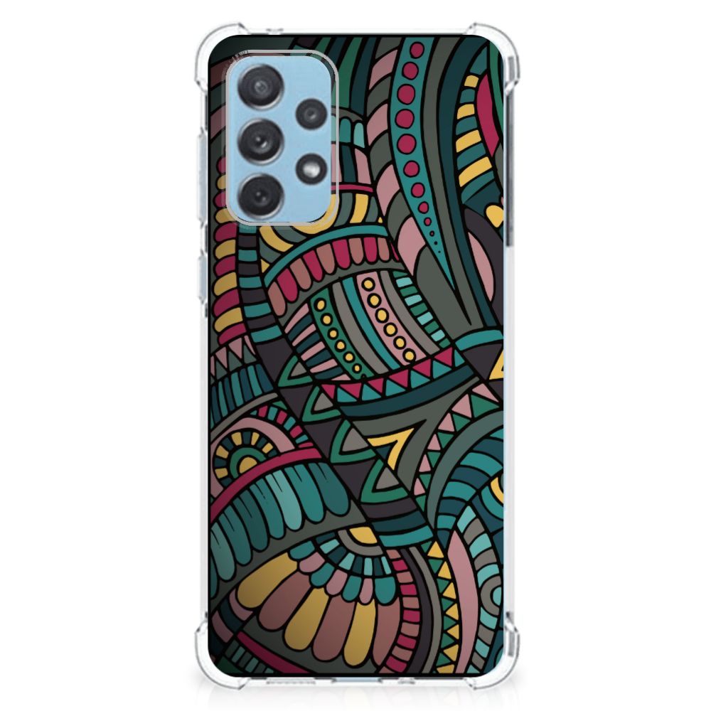 Samsung Galaxy A73 Doorzichtige Silicone Hoesje Aztec B2C Telecom
