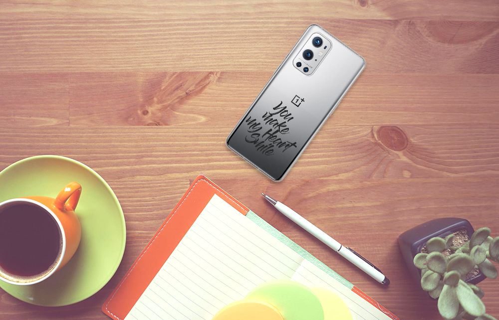 OnePlus 9 Pro Siliconen hoesje met naam Heart Smile B2C Telecom