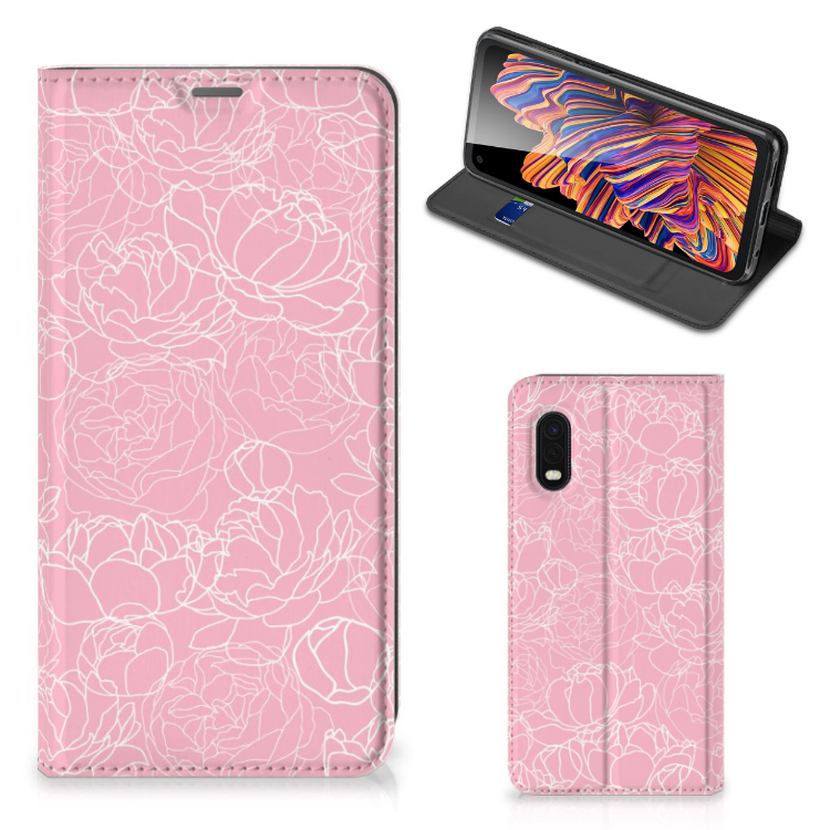 Samsung Xcover Pro Smart Cover White Flowers - B2C Telecom