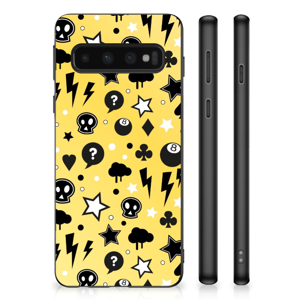 Mobiel Case Samsung Galaxy S10 Punk Geel